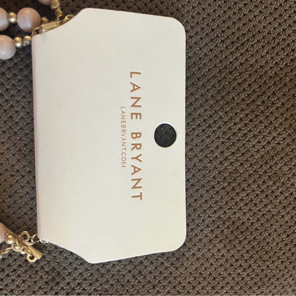 Lane Bryant Pink and Gold Beaded Necklace - Picture 6 of 6